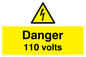 danger 110 volts