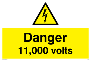 Danger 11000 volts