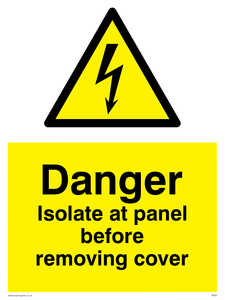 Isolate before removing cover