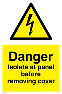 Isolate before removing cover