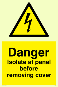 Isolate before removing cover
