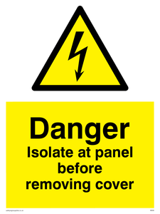 Isolate before removing cover