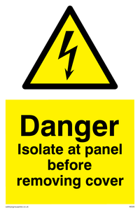 Isolate before removing cover