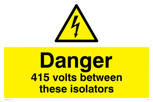 415 volts between isolators