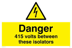 415 volts between isolators