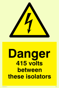 415 volts between isolators