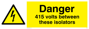 415 volts between isolators