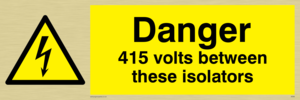 415 volts between isolators