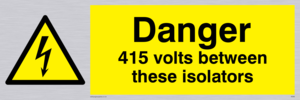 415 volts between isolators