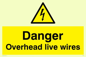 danger overhead live wires