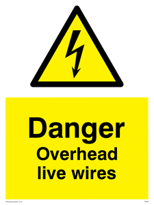 danger overhead live wires