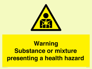 Warning Substance or mixture presenting a health hazard