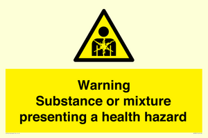 Warning Substance or mixture presenting a health hazard