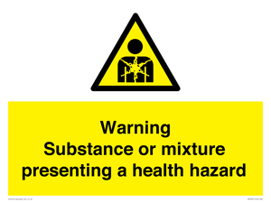 Warning Substance or mixture presenting a health hazard