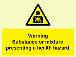 Warning Substance or mixture presenting a health hazard