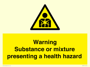 Warning Substance or mixture presenting a health hazard