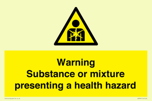 Warning Substance or mixture presenting a health hazard