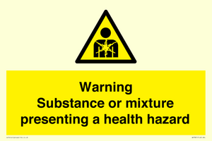 Warning Substance or mixture presenting a health hazard