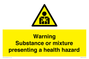 Warning Substance or mixture presenting a health hazard