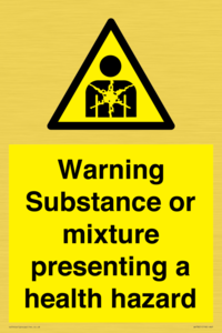 Warning Substance or mixture presenting a health hazard