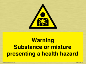 Warning Substance or mixture presenting a health hazard