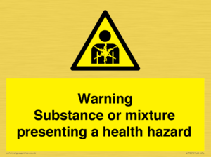 Warning Substance or mixture presenting a health hazard