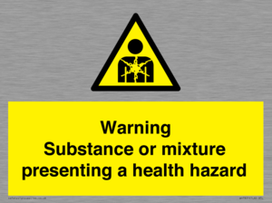 Warning Substance or mixture presenting a health hazard