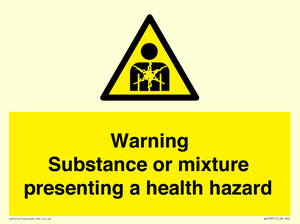 Warning Substance or mixture presenting a health hazard