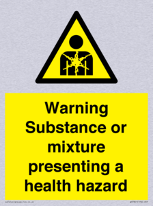 Warning Substance or mixture presenting a health hazard