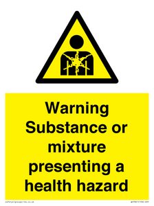 Warning Substance or mixture presenting a health hazard