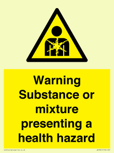 Warning Substance or mixture presenting a health hazard