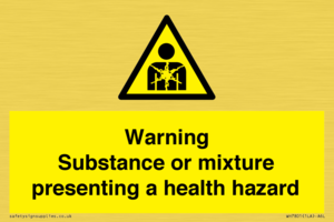 Warning Substance or mixture presenting a health hazard