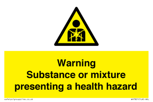 Warning Substance or mixture presenting a health hazard