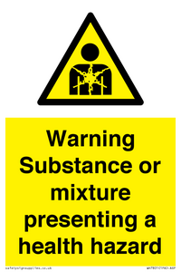 Warning Substance or mixture presenting a health hazard
