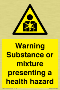 Warning Substance or mixture presenting a health hazard