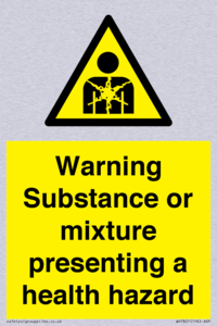 Warning Substance or mixture presenting a health hazard