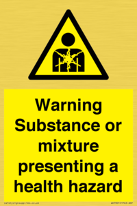 Warning Substance or mixture presenting a health hazard