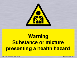 Warning Substance or mixture presenting a health hazard