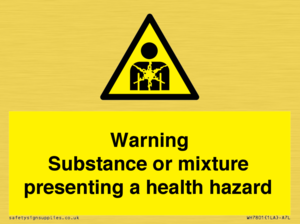 Warning Substance or mixture presenting a health hazard