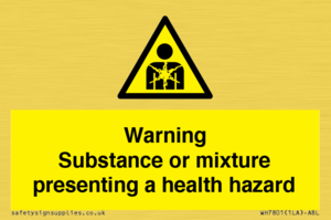 Warning Substance or mixture presenting a health hazard