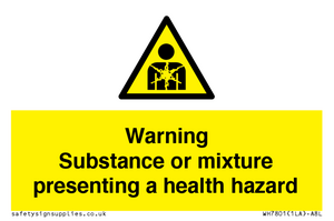 Warning Substance or mixture presenting a health hazard
