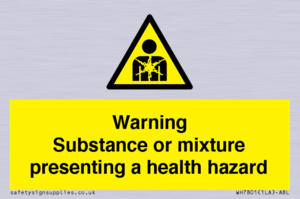 Warning Substance or mixture presenting a health hazard