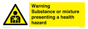 Warning Substance or mixture presenting a health hazard
