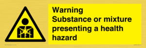 Warning Substance or mixture presenting a health hazard