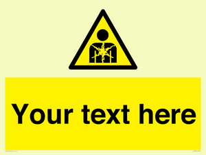 Custom Warning substance or mixture presenting a health hazard