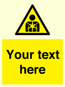 Custom Warning substance or mixture presenting a health hazard