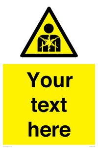 Custom Warning substance or mixture presenting a health hazard