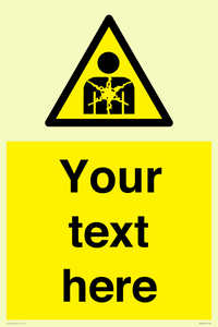 Custom Warning substance or mixture presenting a health hazard