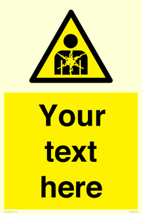 Custom Warning substance or mixture presenting a health hazard