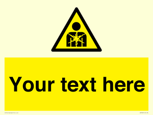 Custom Warning substance or mixture presenting a health hazard